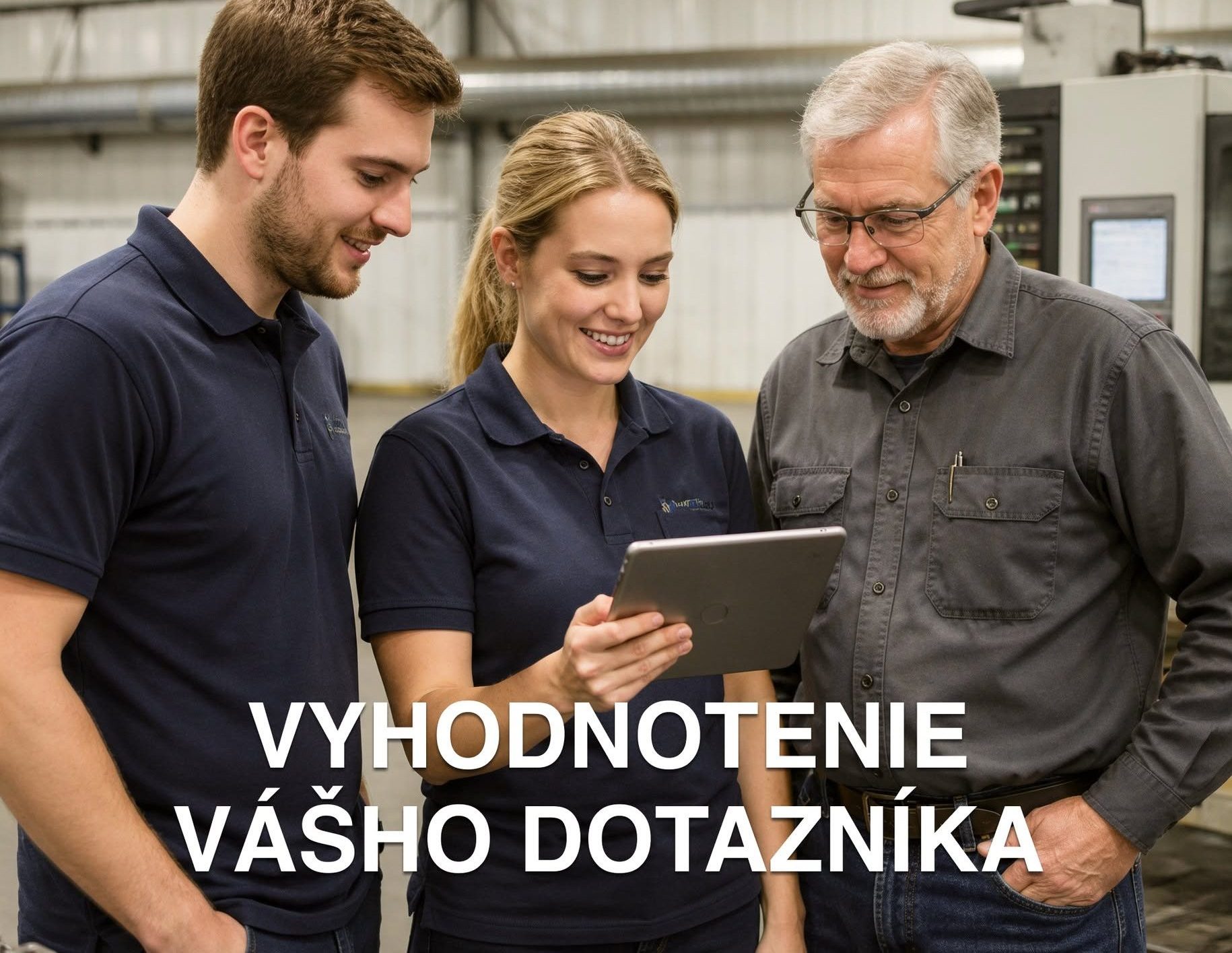 Zamestnanci si pozerajú výsledky svojho dotazníka